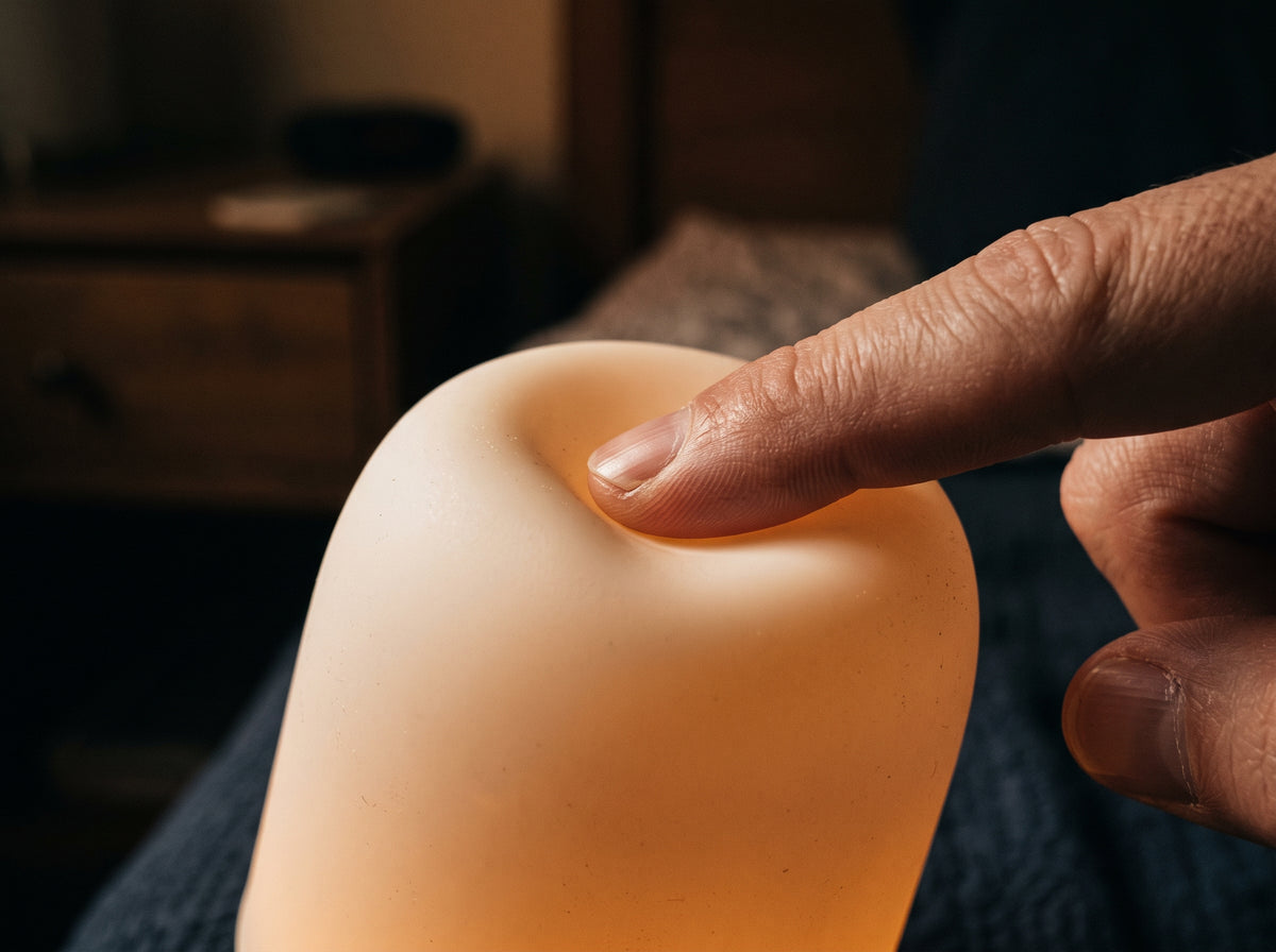 Détail du silicone souple d’une veilleuse Milo & Lua